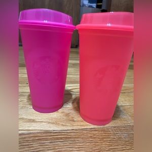 2 Starbucks reusable cups